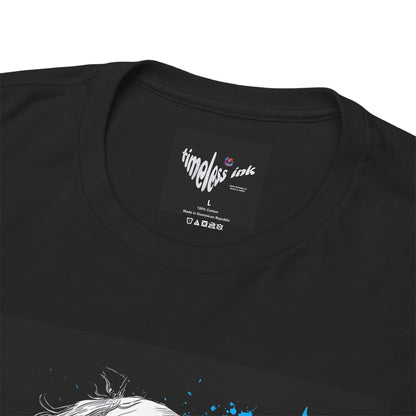 Black t-shirt with 'timeless ink' logo on the chest area